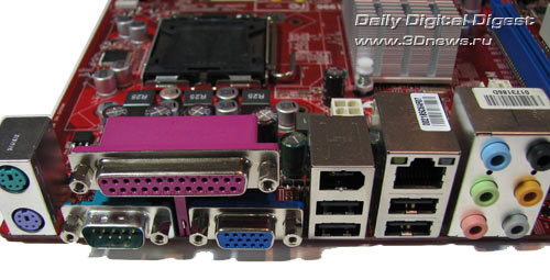  MSI P7NGM, задняя панель 