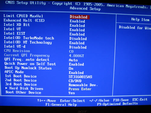  ECS X58B-A настройки CPU 