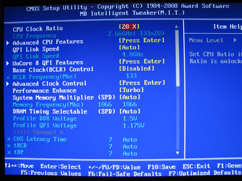 Gigabyte EX58-UD5 функции разгона 1