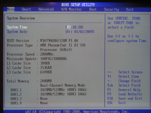 ASRock M3A790GXH/128M BIOS