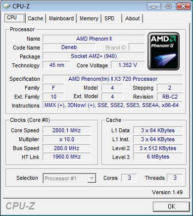 ASRock M3A780GXH/128M разгон