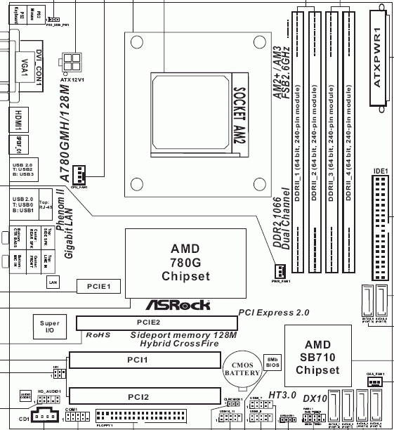  ASRock A780GMH/128M схема 