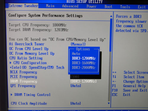 ASUS Maximus III Formula частота памяти