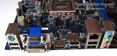 Intel DH55TC задняя панель