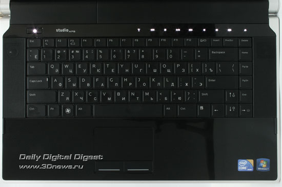 Dell Studio XPS 16. Клавиатура 