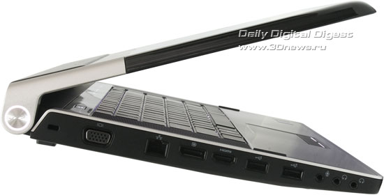  Dell Studio XPS 16. Вид слева 