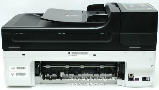  HP Officejet Pro 6500 Wireless E709n. Вид сзади со снятым модулем дуплексной печат 
