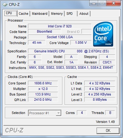 ASRock X58 Extreme3 штатная частота