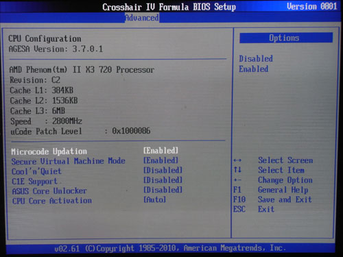 ASUS Crosshair IV CPU