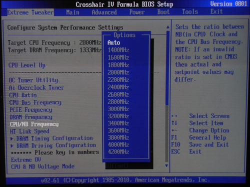 ASUS Crosshair IV множитель NB