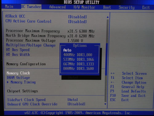 ASRock 890GX Extreme3 частота памяти