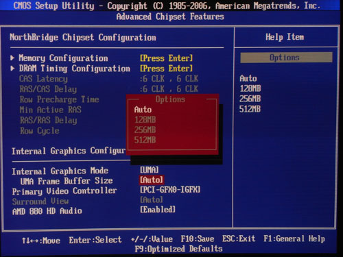 Foxconn A88GM Deluxe GPU Memsize