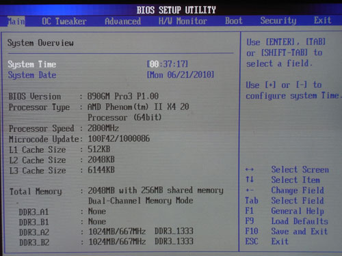 ASRock 890GM Pro3 BIOS