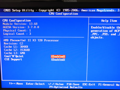 Foxconn A9DA-S CPU