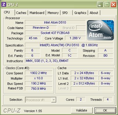 ASRock AD510PV разгон