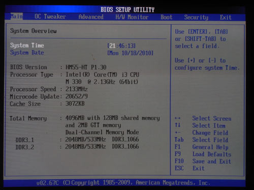 ASRock Core 100HT BIOS