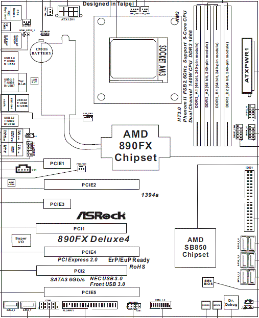 ASRock 890FX Deluxe4 схема 