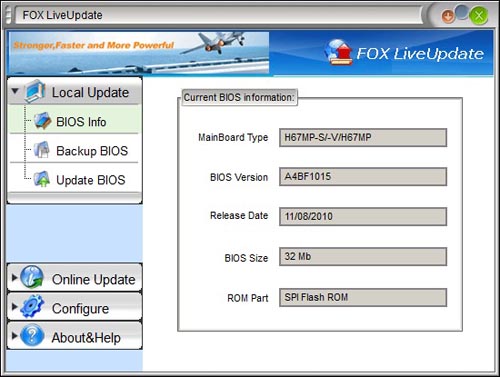 Foxconn H67MP-S LiveUpdate