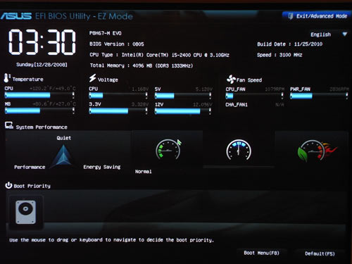 ASUS P8H67-M Evo BIOS