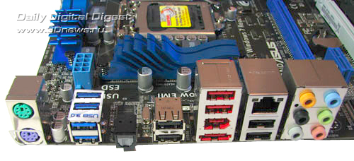 ASUS P8P67-M Pro задняя панель
