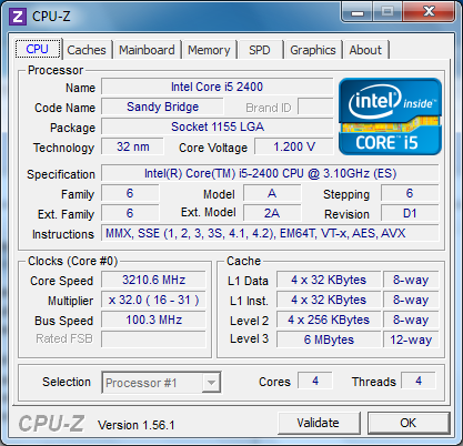ASUS Sabertooth P67 штатная частота