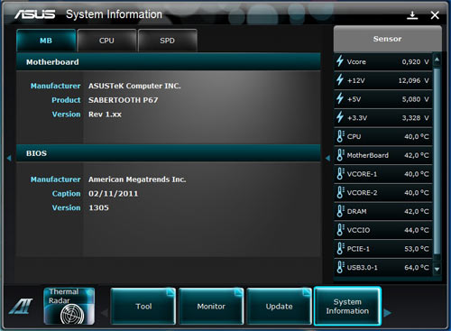 ASUS Sabertooth P67 AI Suite 3