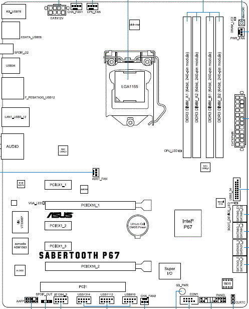 ASUS Sabertooth P67 схема