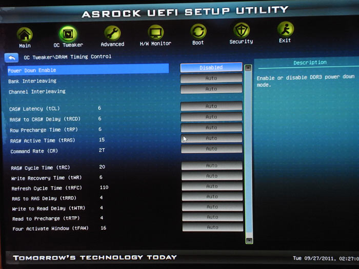 ASRock 970 Extreme4 настройки памяти 1