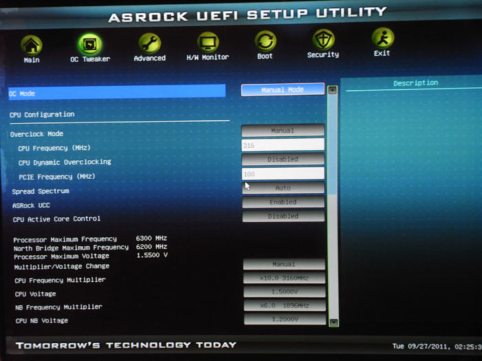 ASRock 970 Extreme4 настройки разгона 1