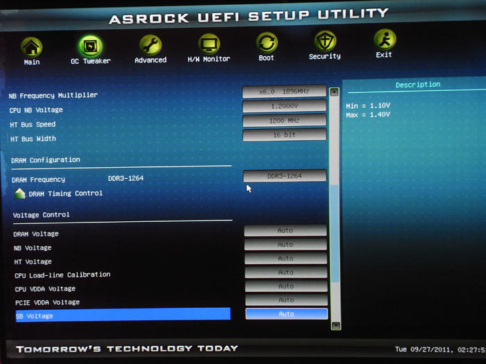 ASRock 970 Extreme4 настройки разгона 2