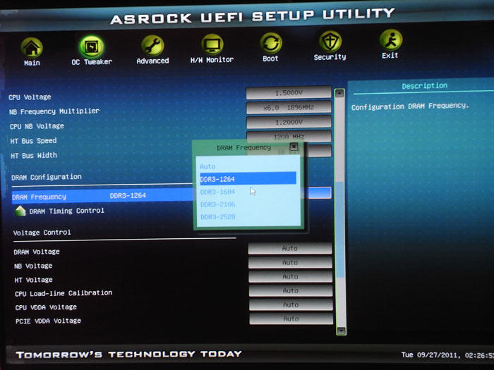 ASRock 970 Extreme4 частота памяти