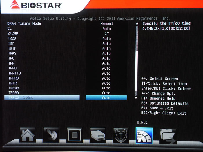 Biostar TA75A+ настройки памяти 1