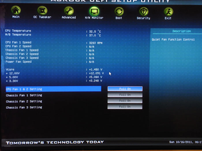 ASRock A75 Extreme6 системный мониторинг