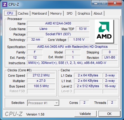 ASRock A75 Extreme6 штатная частота