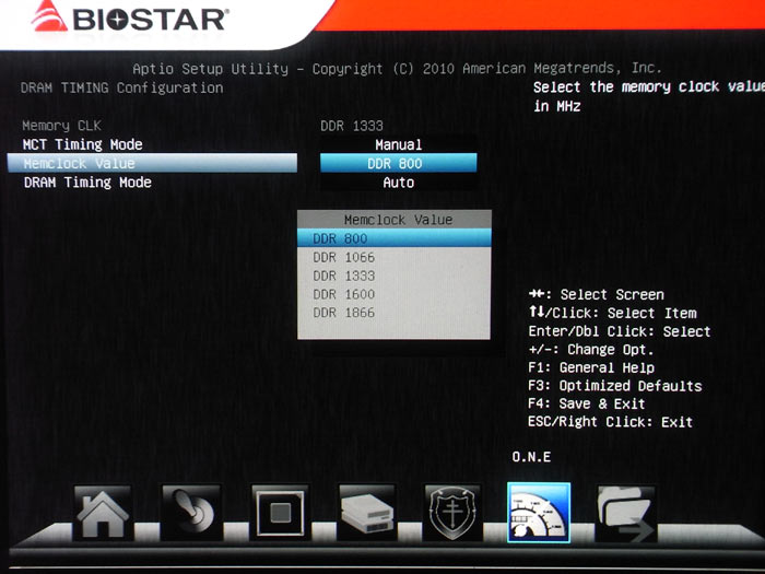 Biostar TA990FXE частота памяти