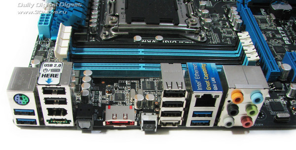  ASUS P9X79  задняя панель 