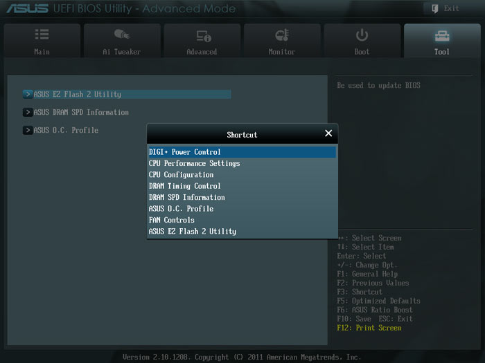ASUS P9X79 Shortcut