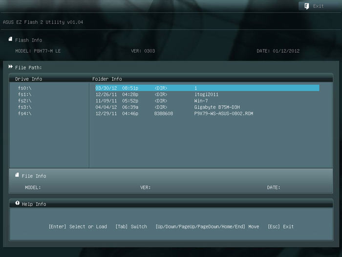 ASUS P8H77-M LE EZ Flash 2