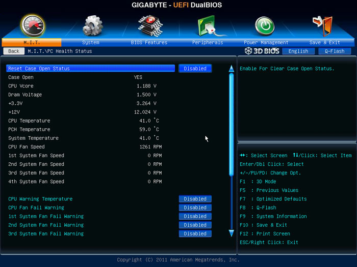 Gigabyte Z77X-UD5H системный мониторинг 1