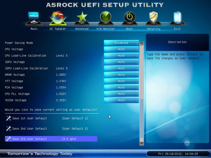 ASRock Z77 Extreme6 profiles