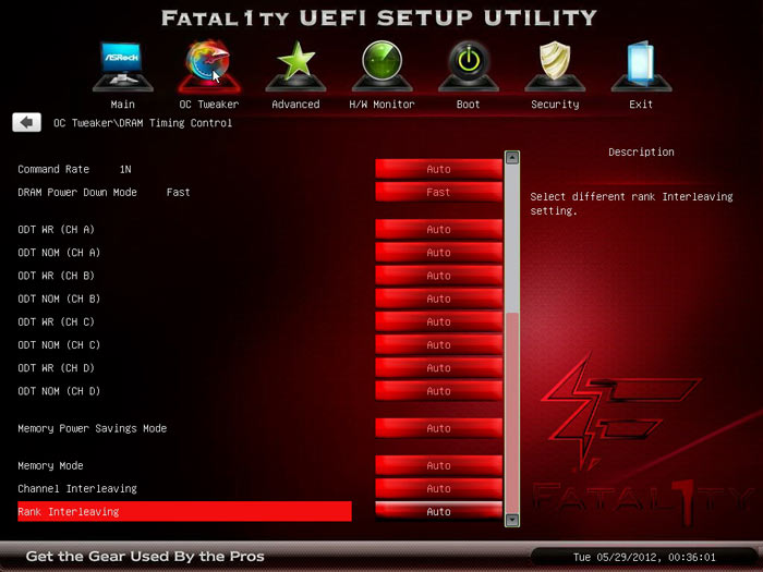 ASRock Fatal1ty X79 Professional настройки памяти 2