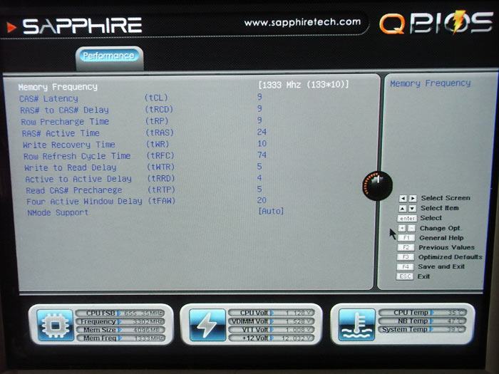 Sapphire PURE Platinum Z77K настройки памяти 1