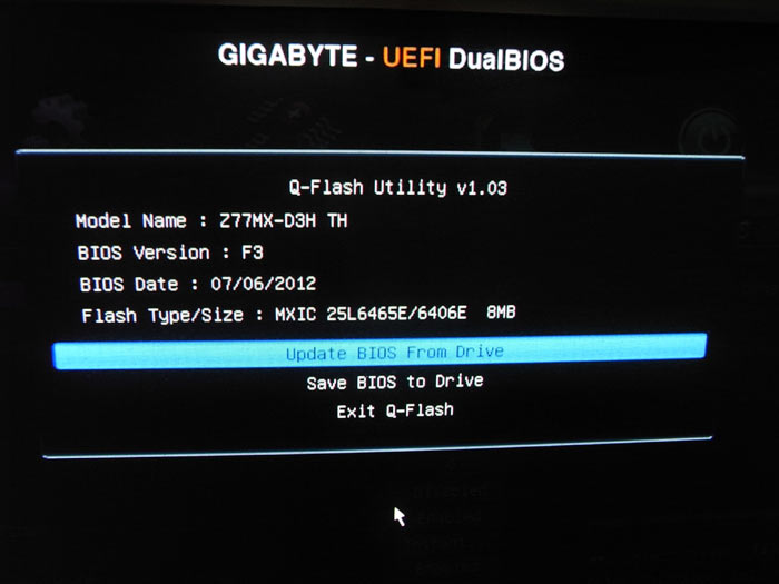 Gigabyte Z77MX-D3H TH Q-Flash