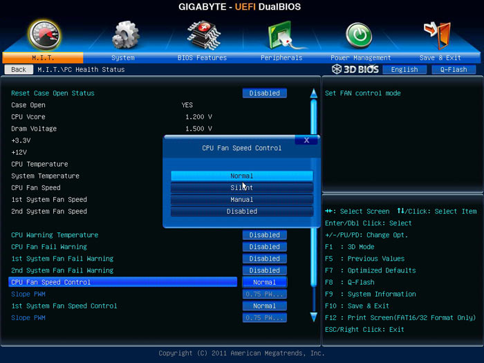Gigabyte Z77MX-D3H TH системный мониторинг 2