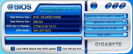 Gigabyte Z77MX-D3H TH @BIOS