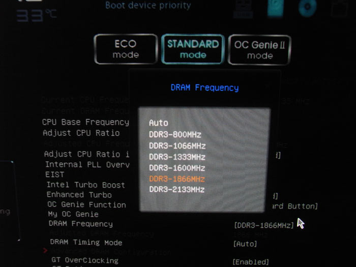 MSI Z77A-GD80 частота памяти