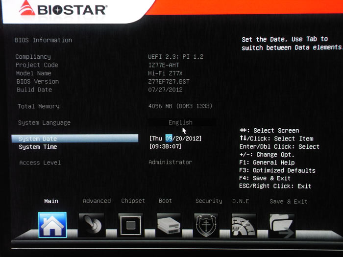 Biostar Hi-Fi Z77X BIOS