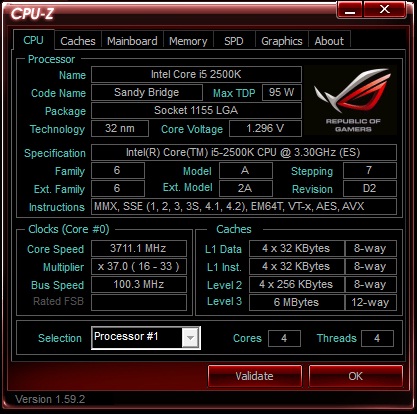 ASUS Maximus V Formula штатная частота