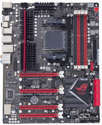 Передняя сторона материнской платы &mdash; обзор материнской платы ASUS Crosshair V Formula-Z 