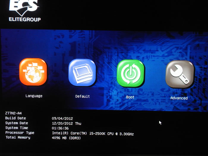ECS Z77H2-A4 BIOS
